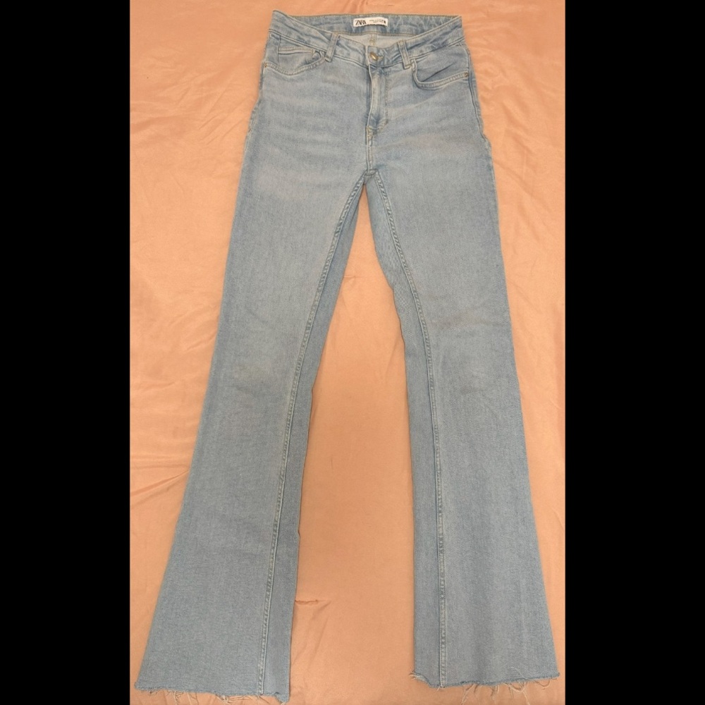 Zara Blue High Rise Jeans